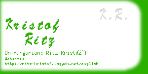 kristof ritz business card